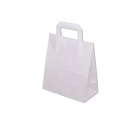 bela papirnata vrečka ravni ročaj 2